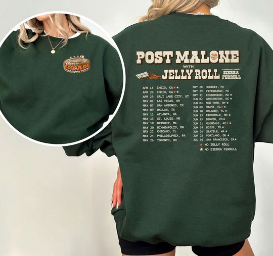 Vintage Concert Tour Shirt 2 Side, Posty 2025 Tour Sweatshirt, 80s Music Shirt