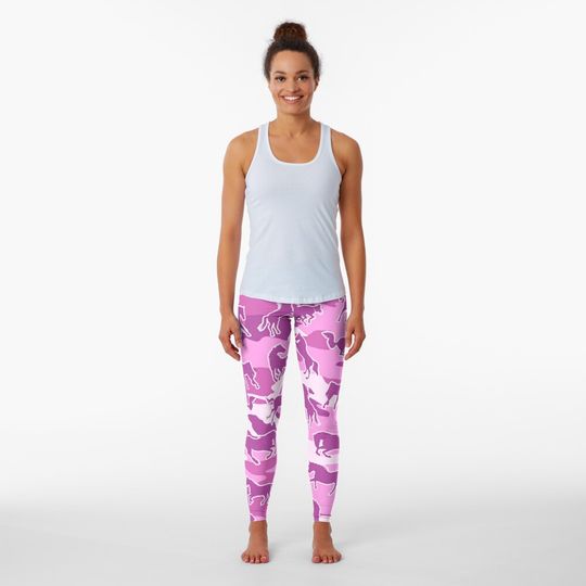 Horse Camo PINK Leggings