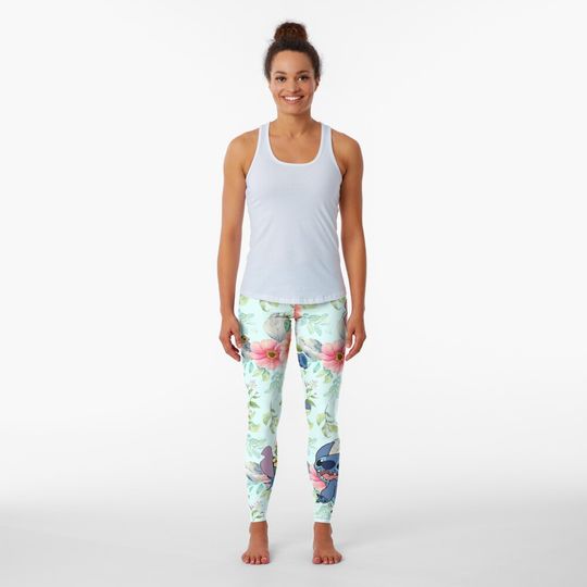 Stitch on the flower Leggings