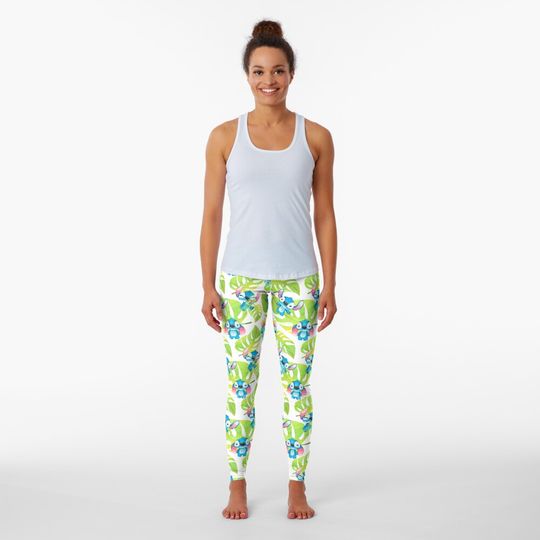 Stitch Tropical Seamless pattern Leggings