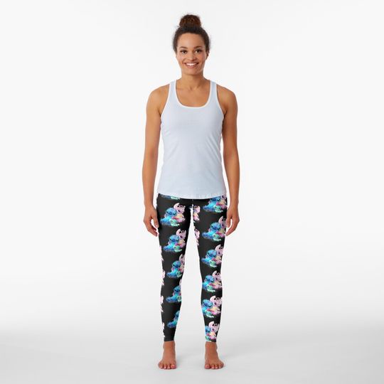 Lilo & Stitch Angels Watercolor Leggings