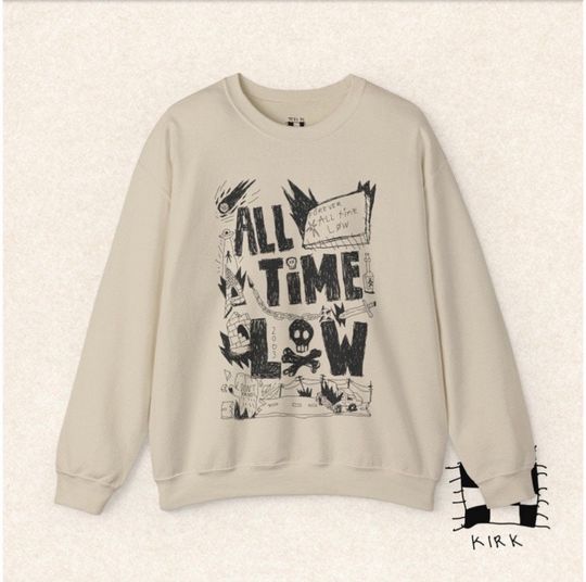 All Time Low Hand Drawn Doodle - Tees By Kirk Unisex Heavy Blend Crewneck Sweatshirt