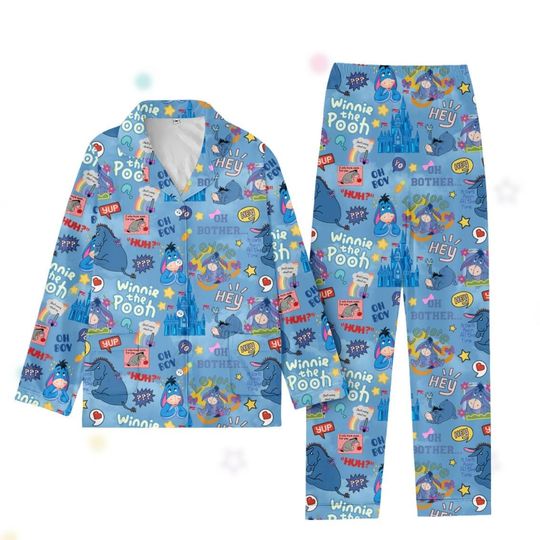 Eeyore Pajamas Set, Winnie The Pooh Shirt, Disney Trip Shirt, Magic Kingdom Pajamas Family, Disneyland Birthday Shirt, Gift For Fan