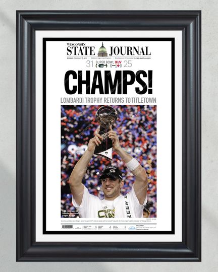 2011 Aaron Rogers Green Bay Packers Super Bowl Champions