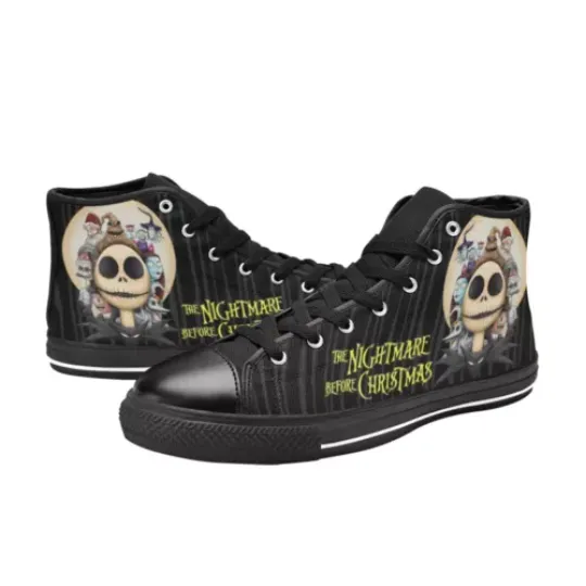 Discover Nightmare Before Christmas High Top Shoes Men's Custom Sneaker Casual Shoes