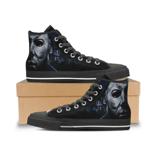 Michael Myers Horror Characters Printed High Top Shoes.