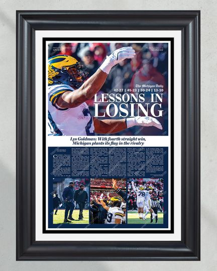 2024 Michigan Wolverines Beats Ohio Lessons in Losing Michigan Daily (NO Framed) Poster