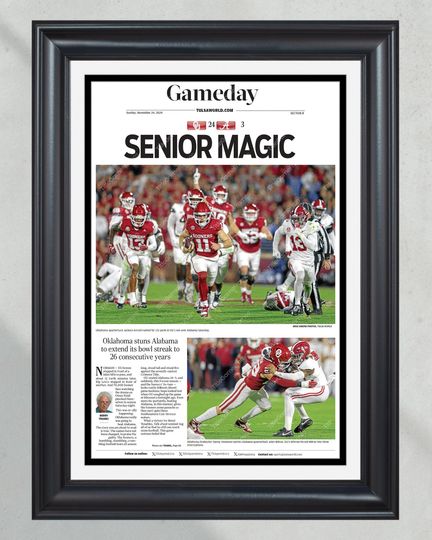 2024 Oklahoma Sooners stun Albm 'SENIOR MAGIC' (NO Framed) Poster