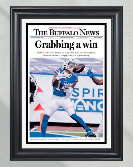 2021 Buffalo Bills Historic Playoff Victory "Grabbing a win" (NO Framed) Poster