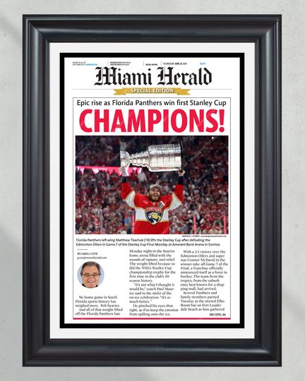 2024 Florida Panthers Stanley Cup 'CHAMPIONS!' (NO Framed) Poster