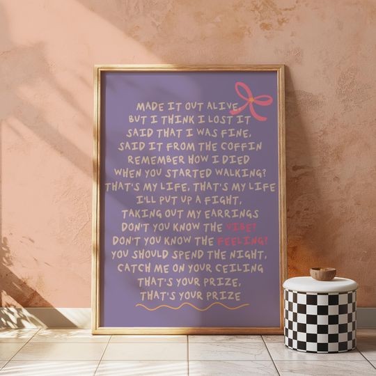 Gracie Abrams That's So True Wall Art Gift for Her The Secret Of Us Poster | Music Tour Poster | Gift For Fan