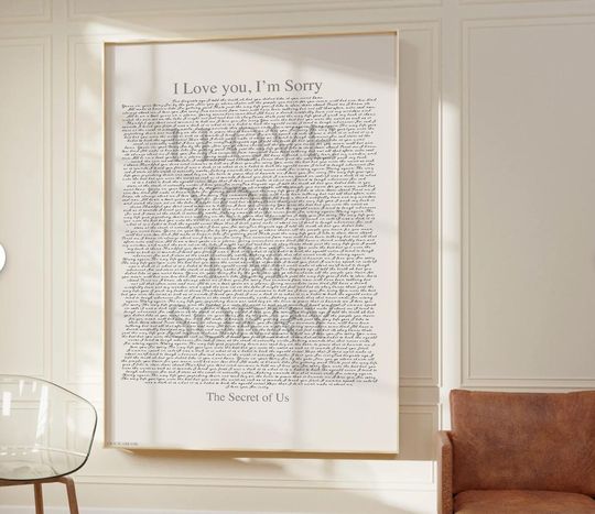 Minimalist Art Lyric Poster | Gracie Abrams Poster | Music Tour Poster | Gift For Fan