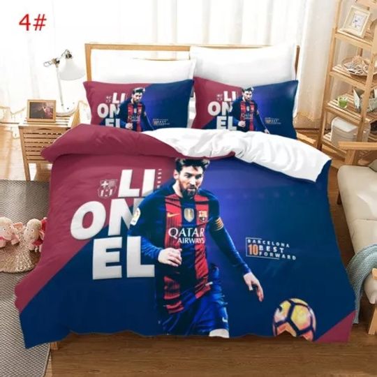 Football Messi Bedding Set | Soccer Bedding | Gift