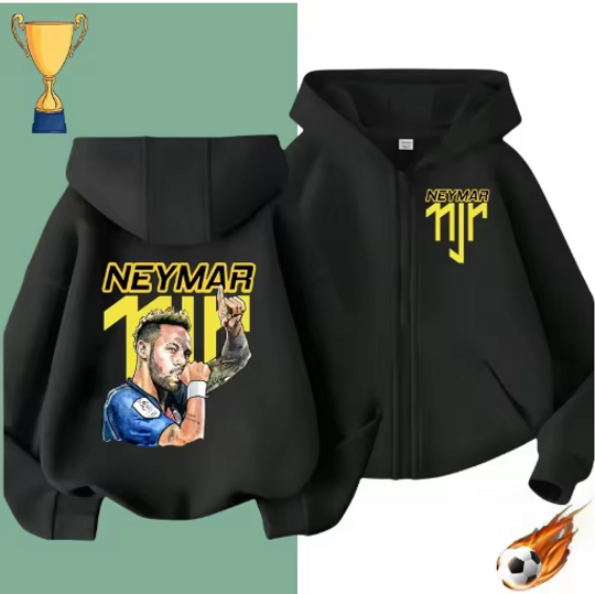 European Cup Neymar Football Star Double Sided Zip Hoodies