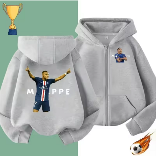 European Cup Mbappe football star Double Sided Zip Hoodies
