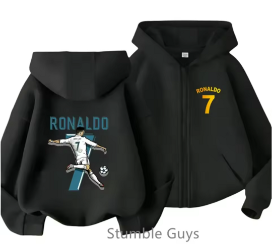 Boys Fashion Ronaldo- CR7 Double Sided Zip Hoodies