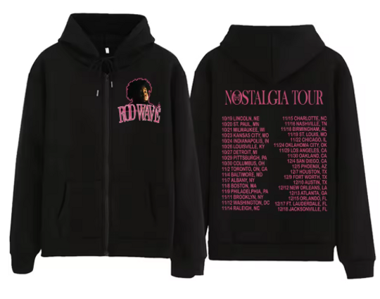 Rod Wave Tour Nostalgia Double Sided Zip Hoodies