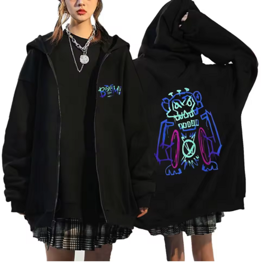 Arcane Jinx Boom Double Sided Zip Hoodies
