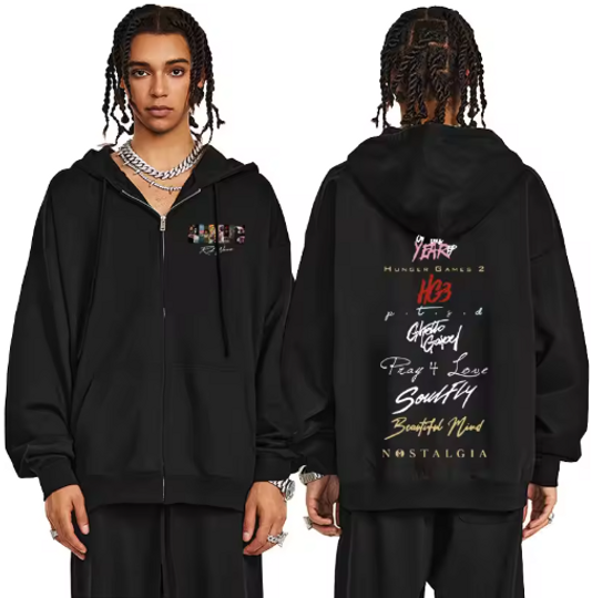 Rapper Rod Wave Music Album Cover Double Sided Zip Hoodies