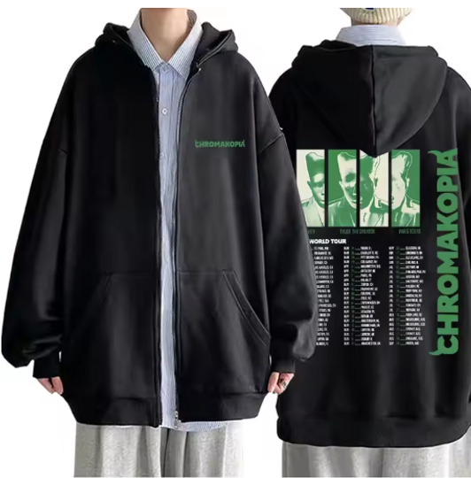 Rapper Tyler The Creator Chromakopia The World Tour Graphic Double Sided Zip Hoodies