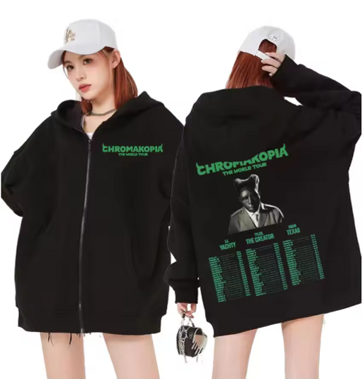 Tyler The Creator Chromakopia The Would Tour Double Sided Zip Hoodies