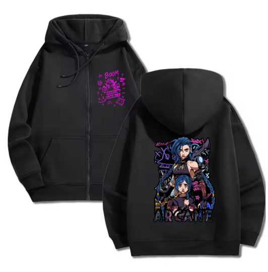Arcane Jinx Double Sided Zip Hoodies