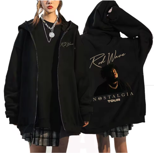 Rod Wave Nostalgia Double Sided Zip Hoodies