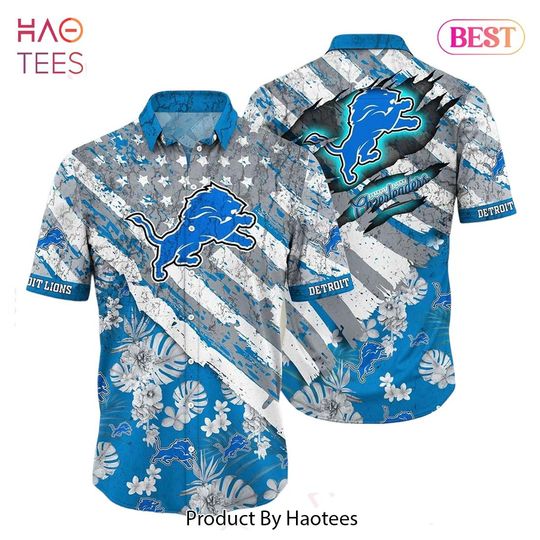 Detroit Lions Hawaiians Shirt, Detroit American Flower Football Hawaiians Shirt