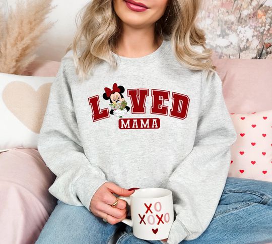 Minnie Loved Mama Shirt, , Minnie Disney Mom Shirt, Valentine Mama Shirt, Disney Minnie Mama Shirt, Mama Loved Shirt, Loved Mama Sweatshirt