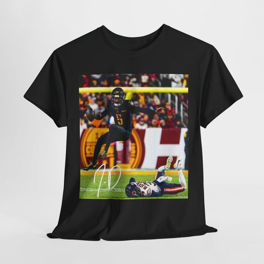 Jayden Daniels Tee, Washington Tshirt, Hail Mary Shirt, Unisex T-Shirt for Football Fans, College Football Tee, Sports Apparel