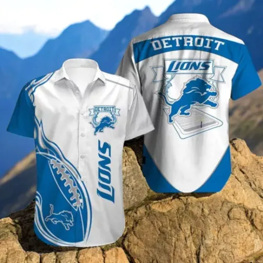 Detroit Lions Hawaiian Shirt Fireball Best Hawaiian Shirts