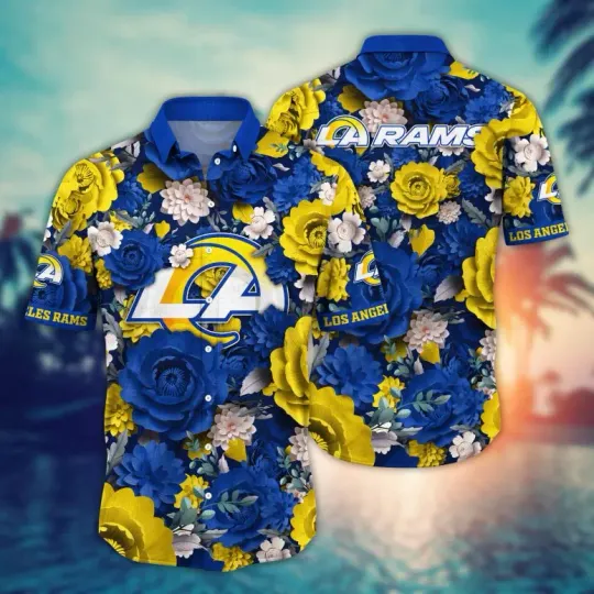 Detroit Lions Tropical Rush Custom Hawaiian Shirt