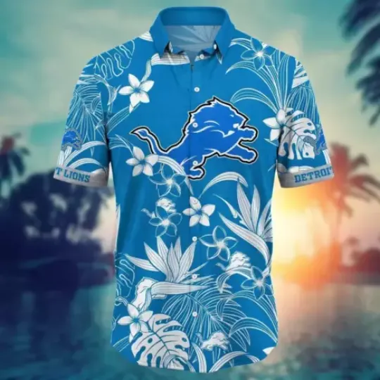 Team Detroit football hawaiin shirt, Lions team hawaiin shirt