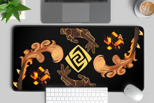 Zhongli Genshin Impact Desk Mat