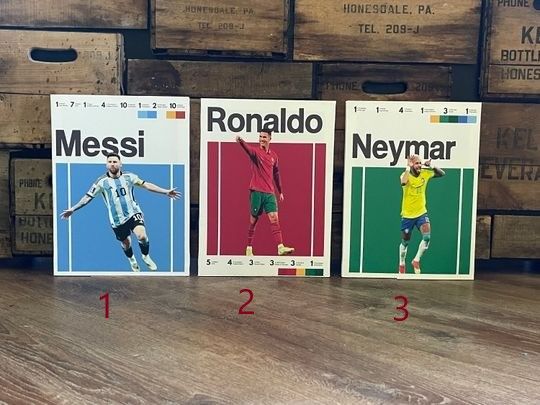 Messi, Ronaldo, Neymar, Christmas Gift 2024, Haaland, Soccer Players, World Cup