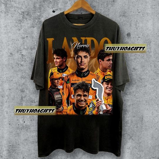 Limited Lando Norris Vintage 90s Bootleg T-shirt, Retro Racing Driver Gifts For Man And Women Unisex T-Shirt