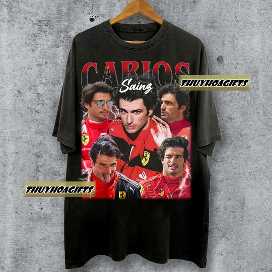 Limited Carlos Sainz Vintage 90s Bootleg T-shirt, Carlos Sainz Racing Driver Gifts For Man And Women Unisex T-Shirt