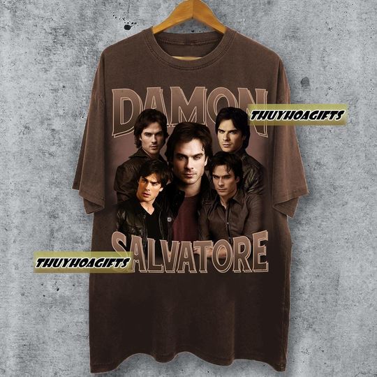 Limited Damon Salvatore Vintage 90s Bootleg T-shirt,  Damon Salvatore Bootleg Tee For Man And Women Unisex Shirt