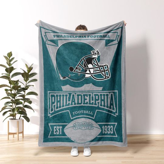 Philadelphia Football Blanket,Philadelphia Eagle Football Blanket,Football Blanket,Eagle Retro Blanket