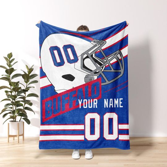Buffalo Football Personalized Blanket,Buffalo Bill Blanket, Buffalo New York,Buffalo Bill Fan Gift