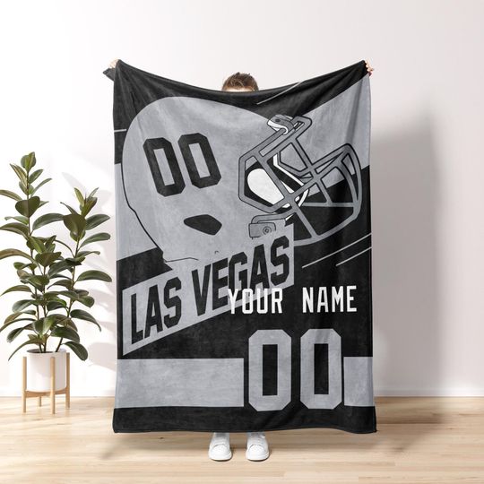Las Vegas Football Personalized Blanket,Retro Las Vegas Football Blanket,Las Vegas Football Christmas Raider Fans Gift
