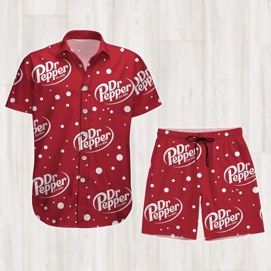 Dr Pepper Hawaiian Shirt, Vintage Dr Pepper Hawaiian Shirt, Dr Pepper Soda Beach Hawaiian Shirt