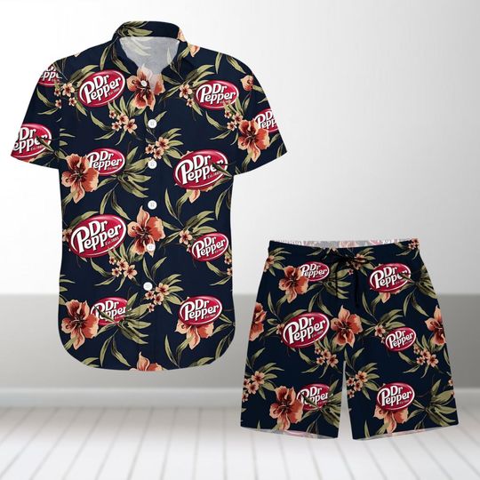 Dr pepper Hawaiian Shirt, Alcohol Summer Beach Hawaiian Shirt, Beer Hawaiian Shirt