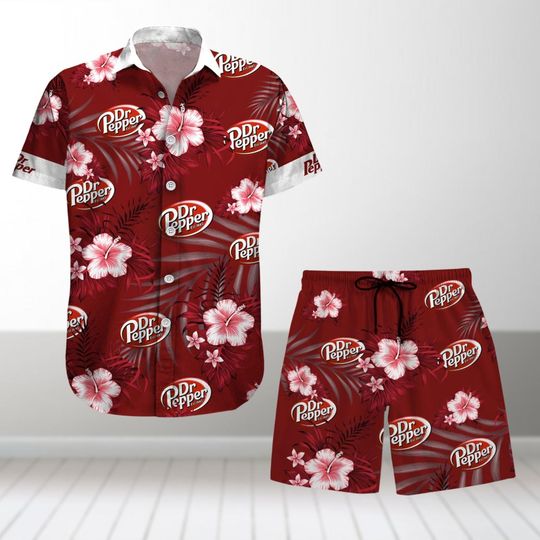 Dr pepper Hawaiian Shirt, Soda Beach Hawaiian Shirt, Drink Aloha Hawaiian Shirt