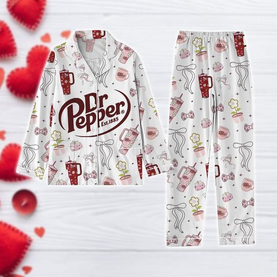 Dr Pepper Soda Thick Pajamas, Soda Lover Pajamas Pants, Dr Pepper Pajamas