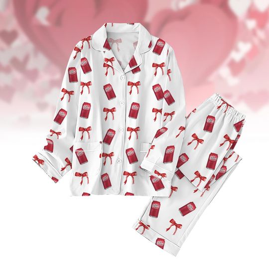 Dr Pepper Coquette Pajamas Set, Dr Pepper Est 1885 Pajamas , Diet Dr Pepper Thick Pajamas