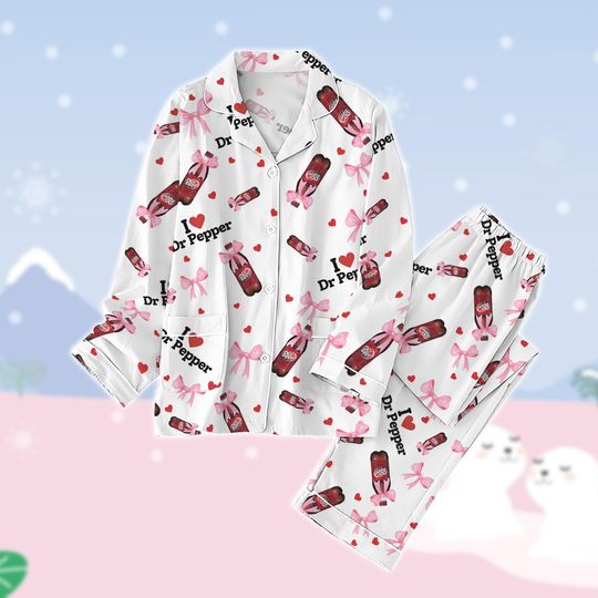 Dr Pepper Thick Pajamas, Dr Pepper Soda Pajamas , Soda Pajamas