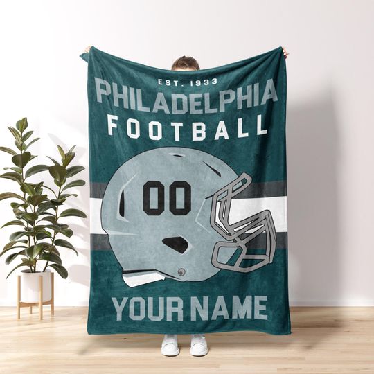 Philadelphia Football Personalized Blanket,Philadelphia Eagle Football Blanket,Football Blanket,Eagle Retro Blanket,Eagle Fan Gift