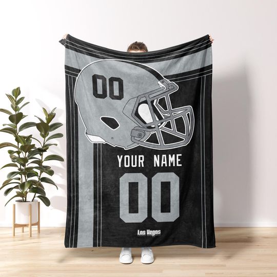 Las Vegas Football Personalized Blanket,Retro Las Vegas Football Blanket,Las Vegas Football Christmas Raider Fans Gift,Sunday Football