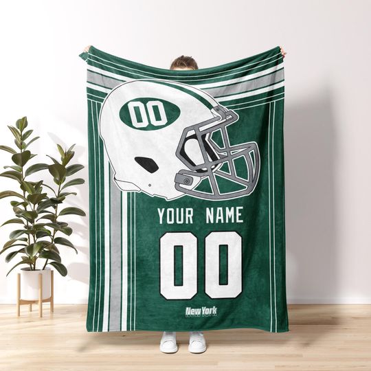 New York Football Personalized Blanket, New York Football Blanket,Jet New York Blanket,Sunday Football Blanket,New York Fan Gift
